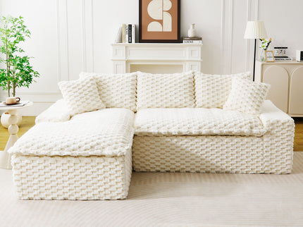 Modular Sofa, Convertible Twin Seat With Chaise Lounge