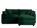 Dark Green / 2 Pc. 2 Seater Sectional, Ottoman