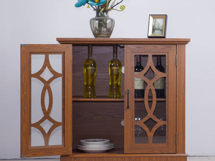 Spacious Sideboard With Adjustable Shelf Storage - Dark Oak