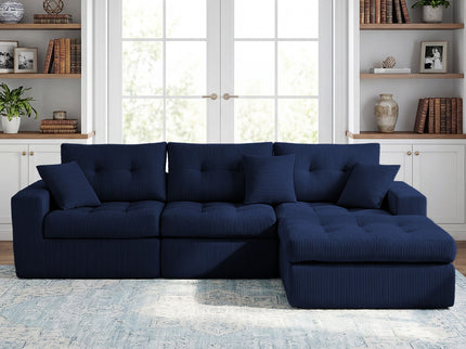 Corner Chaise L-Shaped Sectional Sofa Bed