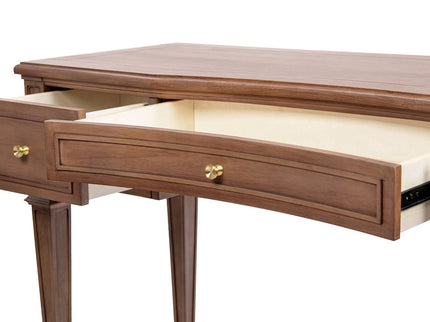 Dauphin - 3 Drawer Executive Desk - Brown