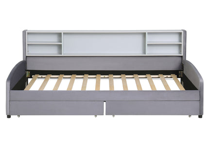 Luxurious Upholstered Platform Bed With Storage Drawers