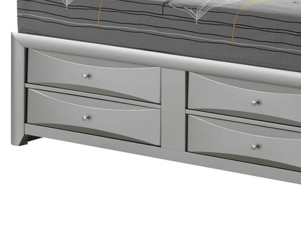 Modern Design Storage Bed With Bookcase Headboard