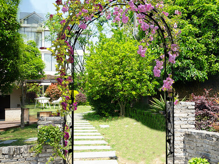 Metal Garden Arch Assemble Freely With 8 Styles Garden Arbor Trellis Climbing Plants Support Rose Arch