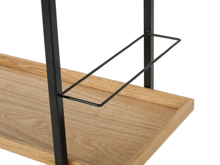 Modern Industrial Bar Cart With Shelving And Casters