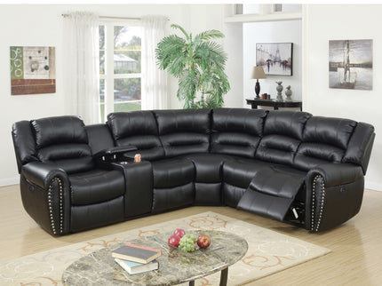 Reclining Sectional Sofa With Console