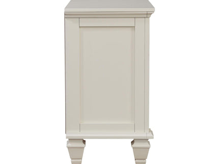 Cottage 3 Drawer Nightstand With Pull Out Tray - Cream White