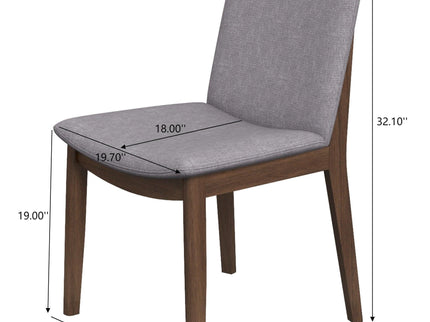 Laura - Mid-Century Modern Solid Wood Dining Chair (Set of 2)
