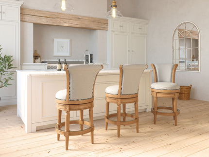 Swivel Barstool With High-Back