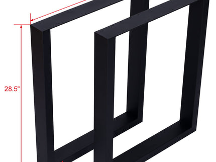 Square Table Legs, Wide Metal Table Legs, Heavy Duty Steel Desk Legs Table Leg Dining Table Legs Coffee Desk Leg (Set of 2)