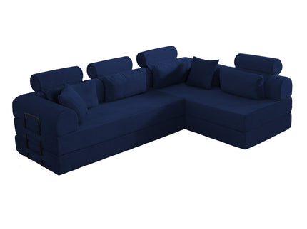 Modern L-Shape Modular Sectional Sofa, Compressed Design