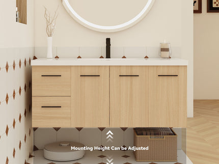 Floating Bathroom Vanity With Sink, Modular Cabinet