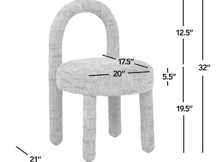 Penny - Round Arched Upholstered Dining Side Chair (Set of 2) - Golden Rust Orange
