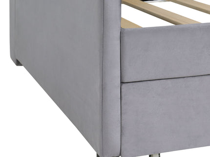 Luxurious Upholstered Platform Bed With Storage Drawers