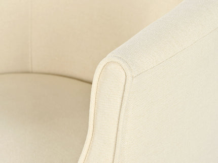 Contemporary Upholstered Club Chair With Button Tufting