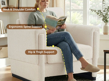 Upholstered Accent Armchair With Square Arm