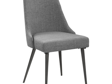 Side Chairs Upholstered With Tapered Legs (Set of 2) - Gray