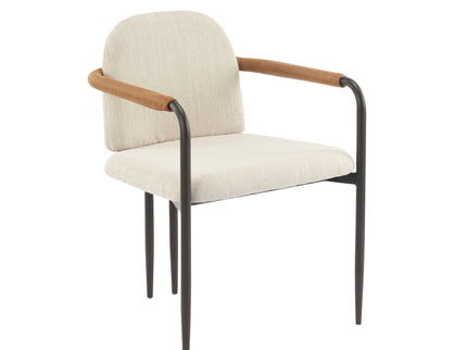 Modern Dining Chair Set With Durable Iron Frame And Comfortable Fabric Upholstery