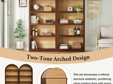Freestanding Tall Bookshelves (Set of 2)