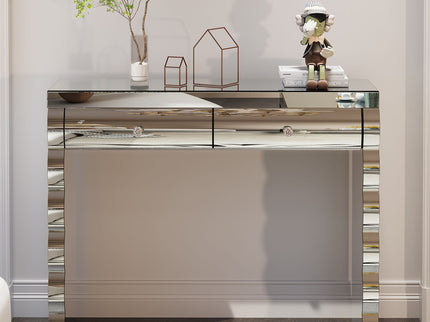 Console Table With 2 Drawers For Living Room - Silver