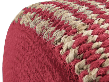 Larissa - Handcrafted Round Braided Pouf