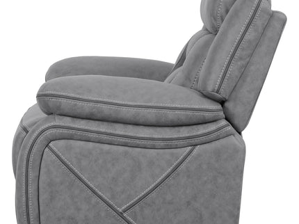 Endra - Upholstered Glider Recliner Chair With Smooth Gliding Motion - Gray