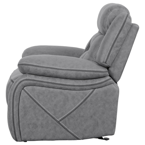 Endra - Upholstered Glider Recliner Chair With Smooth Gliding Motion - Gray