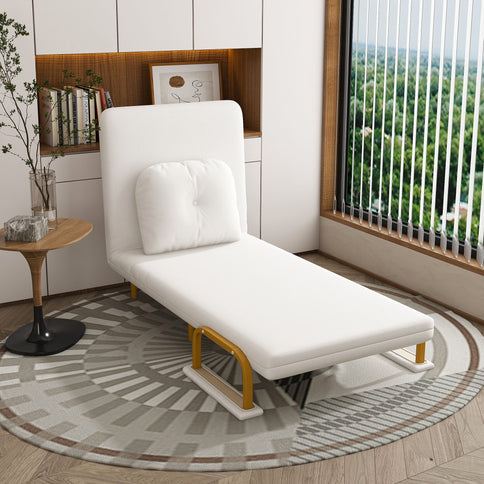 3 In 1 Convertible Folding Sofa Bed With Adjustable Backrest And Pillow