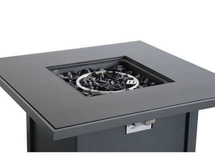 Powdercoated Fire Pit With Top - Gray