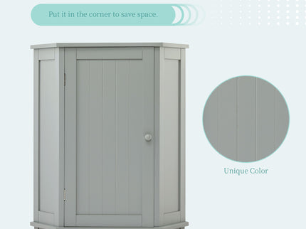 Bathroom Cabinet Triangle Corner Storage Cabinet With Adjustable Shelf Modern Style