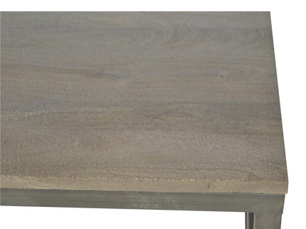 Cross Metal Coffee Table - Pewter