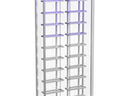 Wine Storage LED Curio Cabinet - Chrome