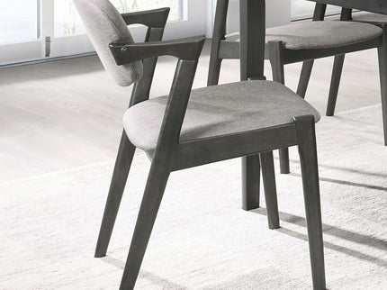 Modern Dining Chair And Zigzag Arm Design (Set of 2)