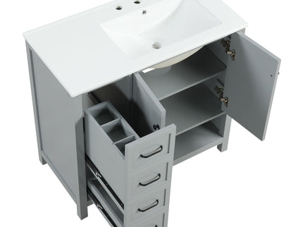 Modern Bathroom Vanity With Sink Top, 2 Doors And 2 Drawers