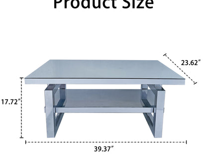 Square Coffee Table For Living Room - Silver