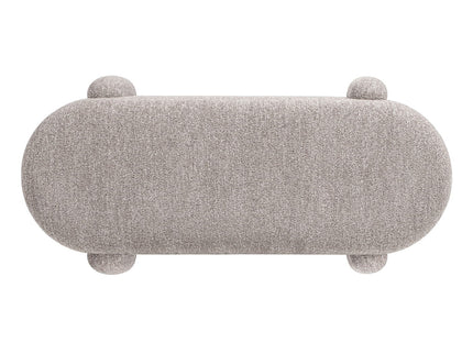 Hugo - Oval Fully Upholstered Storage Bench