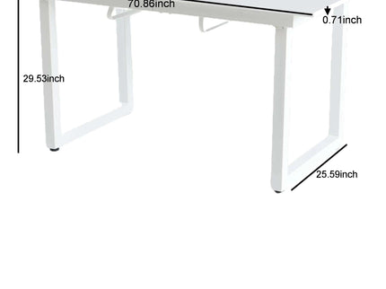 Square Extendable Dining Table With Metal Leg, Modern Space Saving Kitchen Table For Living Room