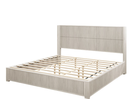 Platform Bed Frame With Headboard, Floor Standing Design