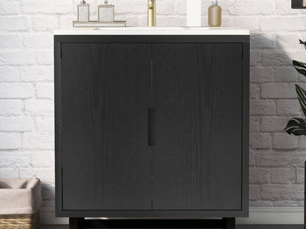 Bathroom Vanity Set With Sink, Combo Cabinet, Bathroom Storage Cabinet, Solid Wood Frame