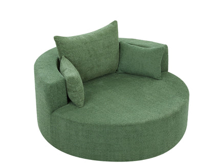 360° Swivel Accent Barrel Chair With 3 Removable Pillows For Living Room