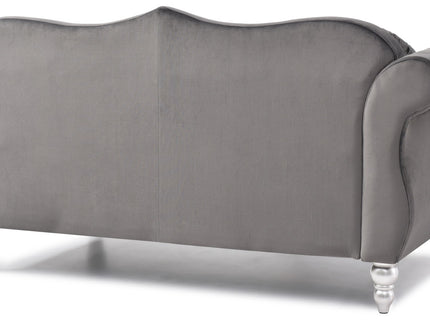 Stylish Flared Arm Loveseat