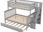 Dark Gray / Twin over Full / Trundle