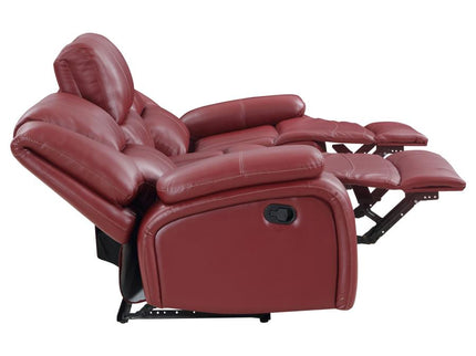 Camila 2-piece Upholstered Reclining Sofa Set Red