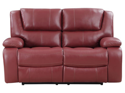 Camila 2-piece Upholstered Reclining Sofa Set Red