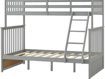 Bunk Bed With Ladder, And Safety Guard Rails