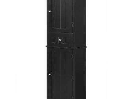 Tall Freestanding Bathroom Storage Cabinet With Drawer And Adjustable Shelf