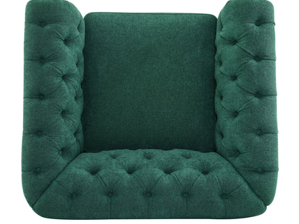 Chesterfield Style Swivel Club Chair With Button Tufted