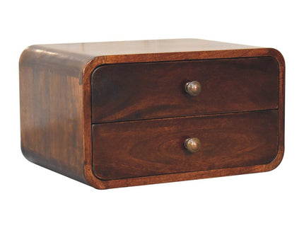 Curved Wall Mounted Bedside Nightstand