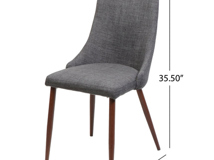Mid Century Modern Fabric Armless Dining Chair