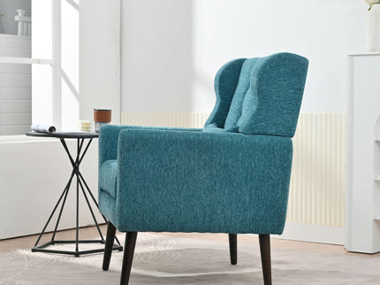 Modern Accent Chair Upholstered Foam Filled Living Room Chairs Comfy Reading Chair Mid-Century Modern Chair With Fabric Lounge Arm Chairs Armchair For Living Room Bedroom